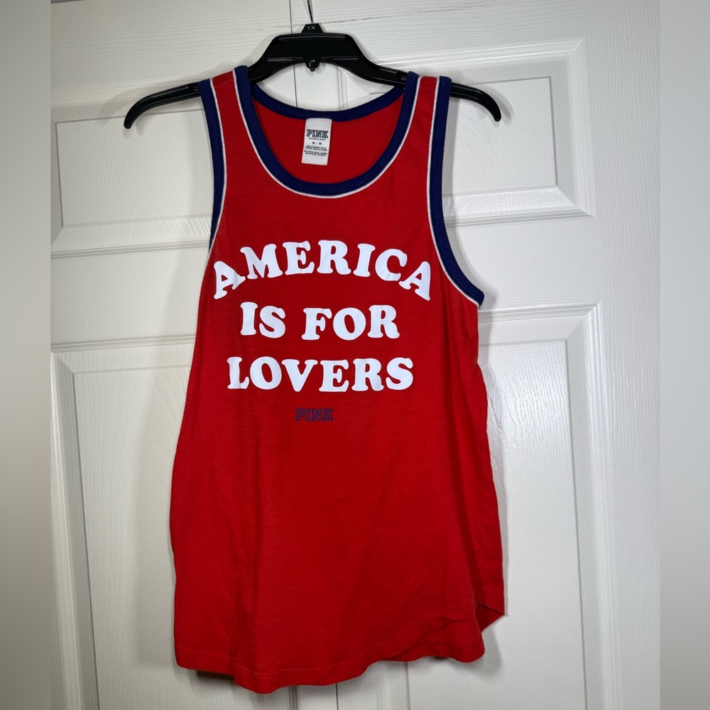 Victoria's Secret Pink America Is For Lovers Tank Top